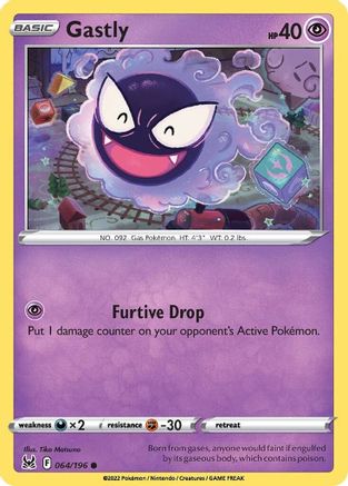 Gastly 064/196  - Reverse Holofoil SWSH11 Lost Origin - Common
