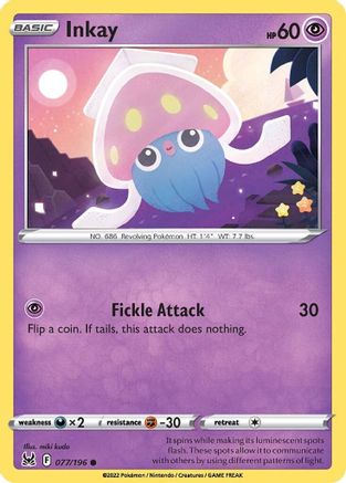 Inkay (077) 077/196  SWSH11 Lost Origin - Common