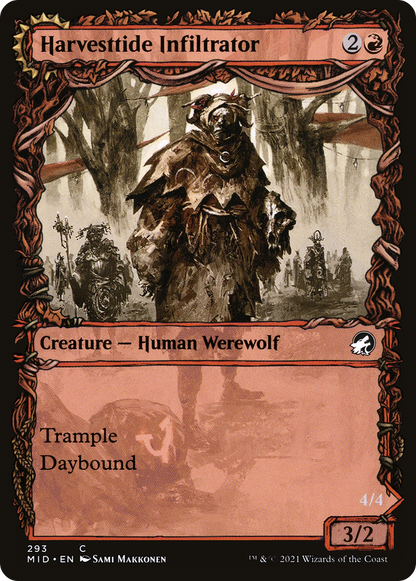 Harvesttide Infiltrator (Showcase) (MID-293) - Innistrad: Midnight Hunt: (Showcase, Double Faced Transform)