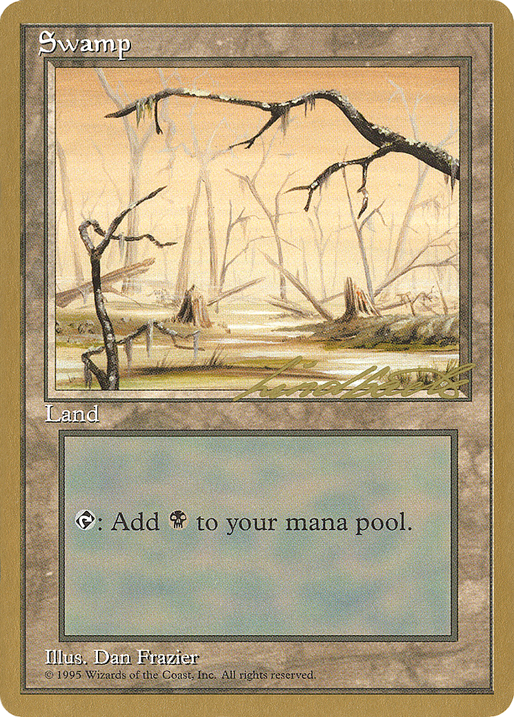 Swamp (A) - 1996 Leon Lindback (4ED) (WCD-LL370) - Pro Tour Collector Set