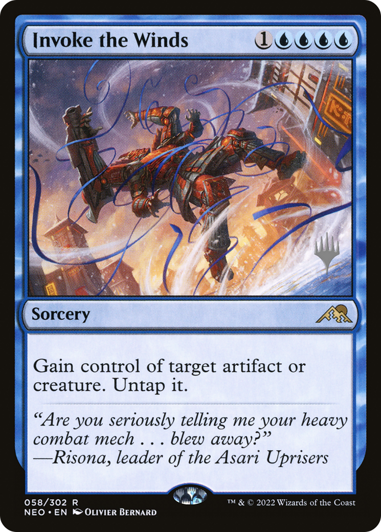 Invoke the Winds (PPNEO-58P) - Kamigawa: Neon Dynasty Promos