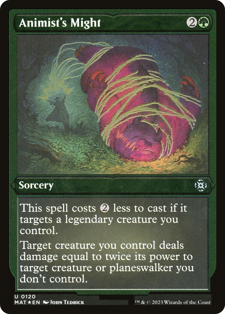 Animist's Might (MAT-120) - March of the Machine: The Aftermath Etched Foil