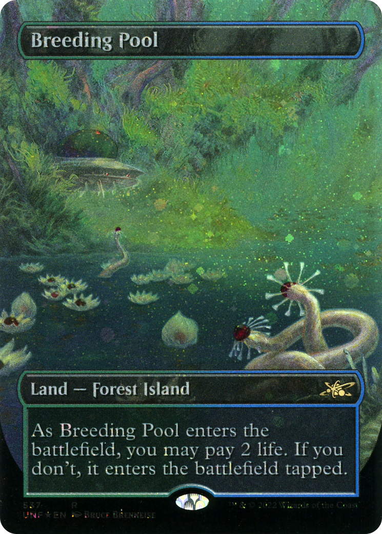 Breeding Pool (Borderless) (Galaxy Foil) (UNF-537) - Unfinity (Borderless) Foil