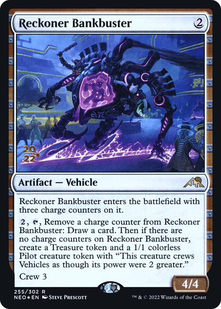 Reckoner Bankbuster (PRE-255S) - Kamigawa: Neon Dynasty Promos Foil