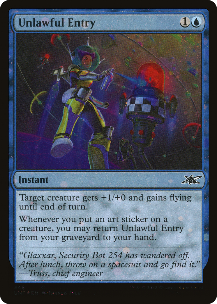 Unlawful Entry (Galaxy Foil) (UNF-348) - Unfinity Foil