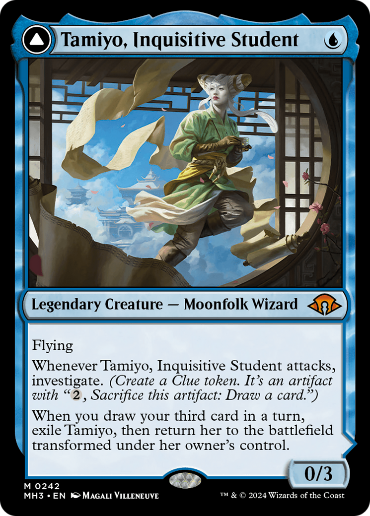 Tamiyo, Inquisitive Student // Tamiyo, Seasoned Scholar⁣ - Modern Horizons 3⁣ (Mythic)⁣ [242]