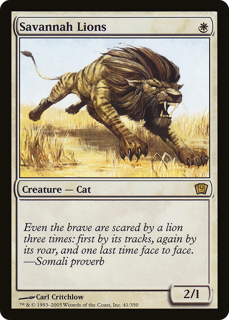 Savannah Lions (9ED-41★) - Ninth Edition Foil