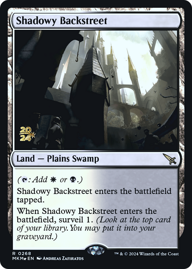 Shadowy Backstreet (PRE-268S) - Murders at Karlov Manor Promos Foil