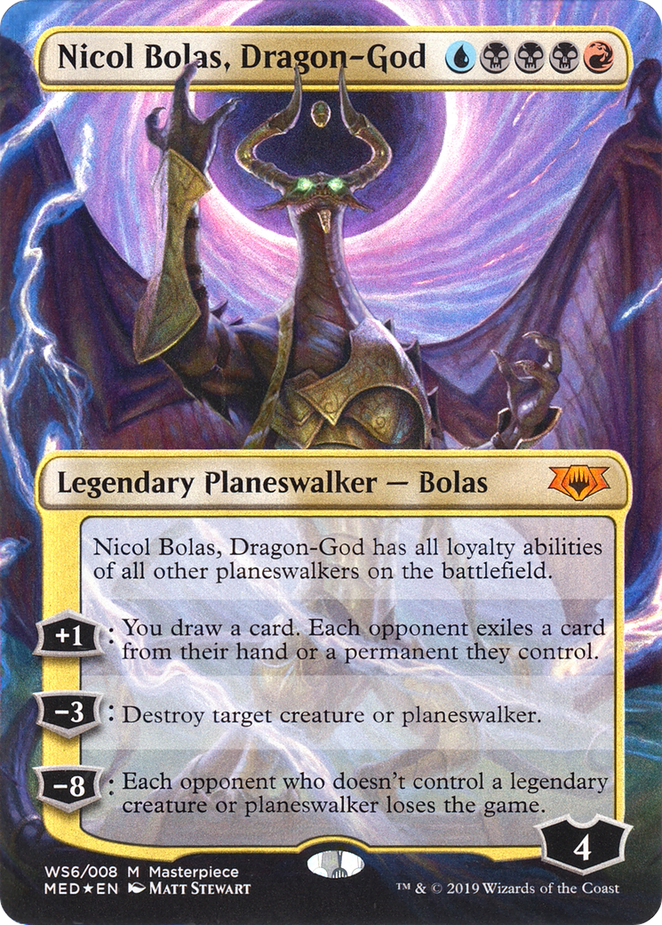 Nicol Bolas, Dragon-God (MED3-WS6) - Mythic Edition (Borderless) Foil