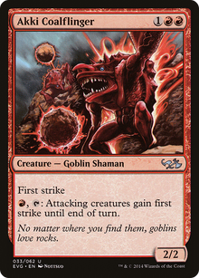 Akki Coalflinger (DD3-033) - Duel Decks Anthology: Elves vs. Goblins