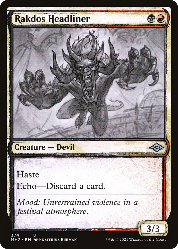Rakdos Headliner (Showcase) (MH2-374) - Modern Horizons 2: (Showcase) Foil
