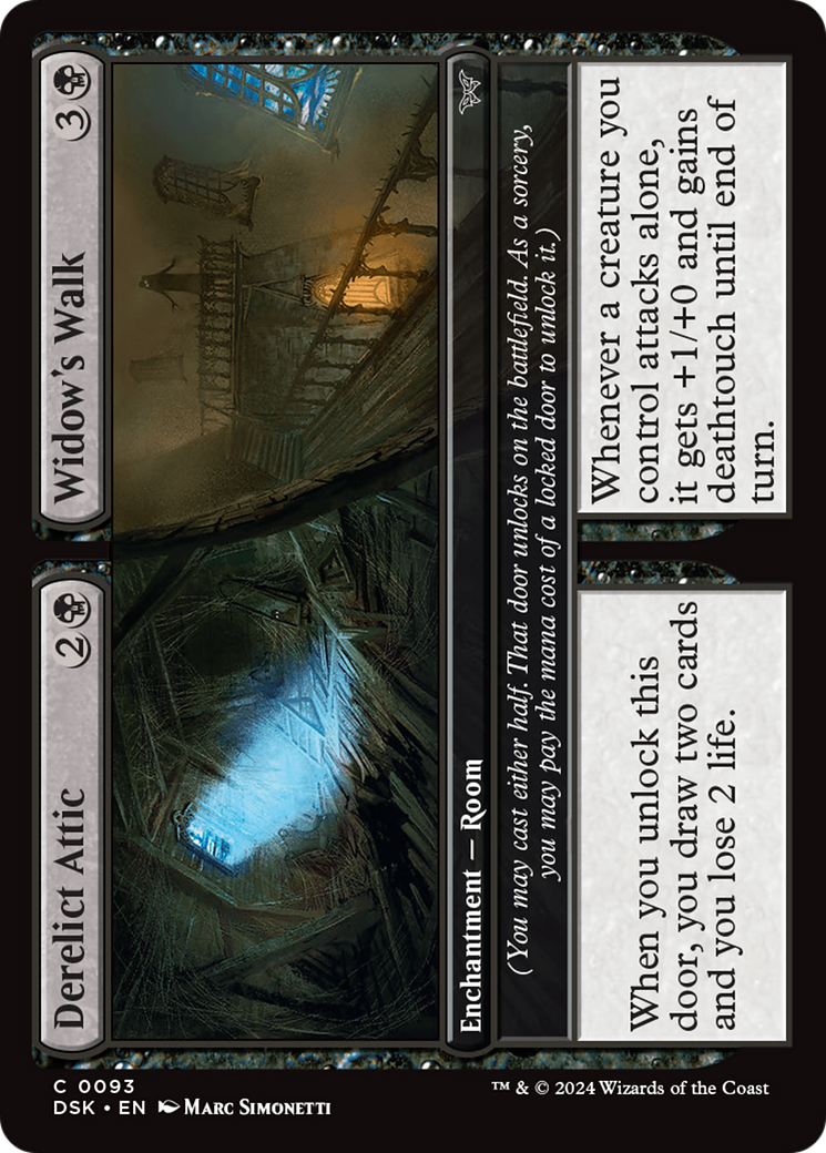 Derelict Attic // Widow's Walk⁣ - Duskmourn: House of Horror⁣ (Common)⁣ [93]