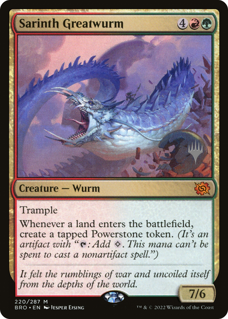 Sarinth Greatwurm (PPBRO-220P) - The Brothers' War Promos Foil