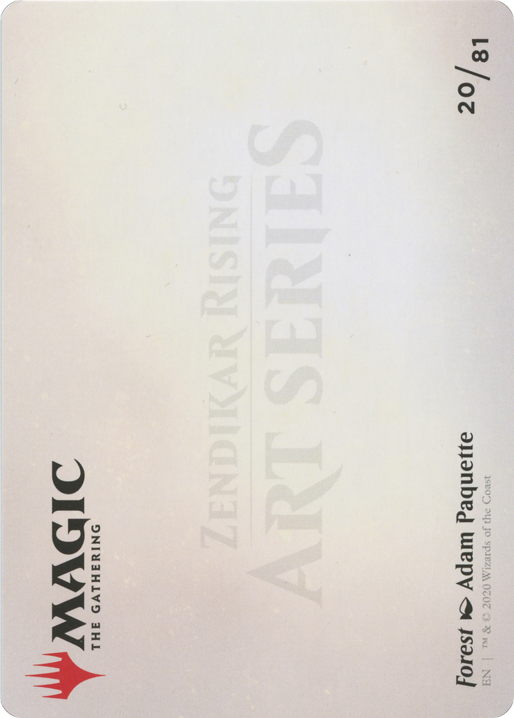 Forest // Forest (AZNR-020) - Zendikar Rising Art Series (Borderless) Foil