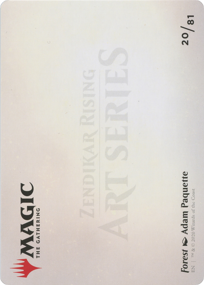 Forest // Forest (AZNR-020) - Zendikar Rising Art Series (Borderless) Foil