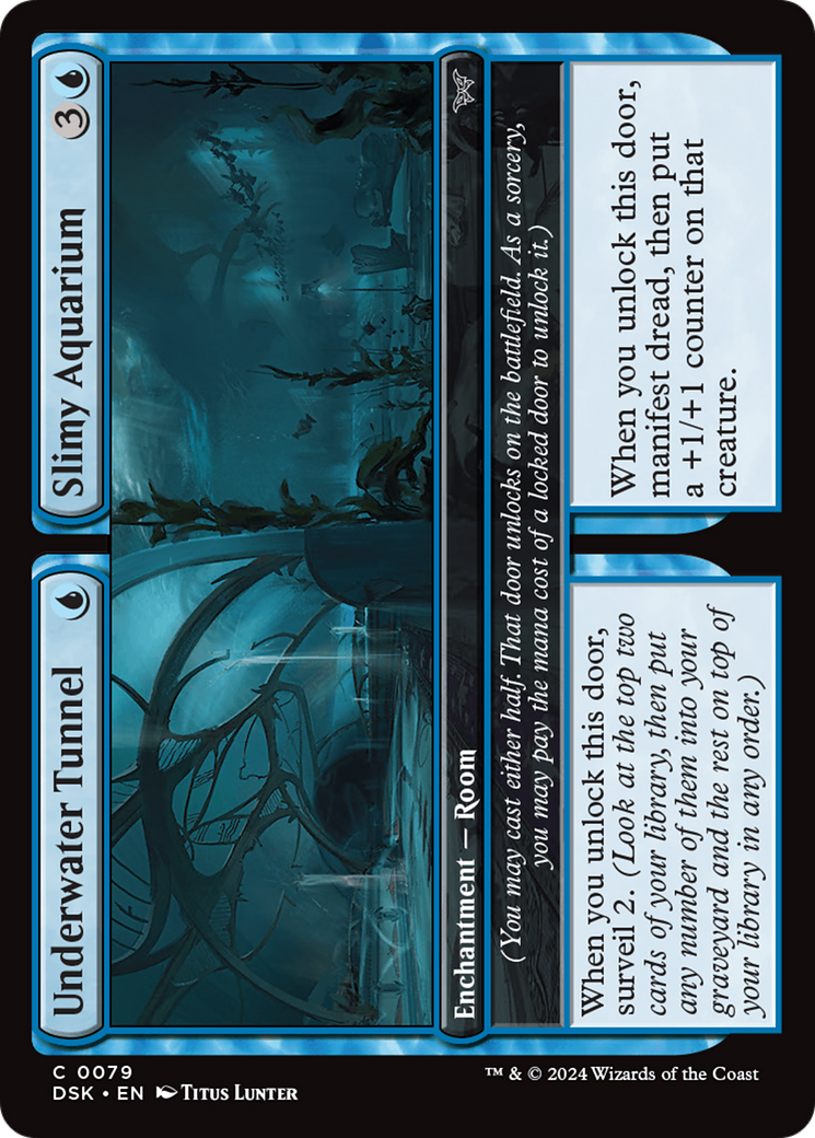 Underwater Tunnel // Slimy Aquarium⁣ - Duskmourn: House of Horror⁣ (Common)⁣ [79]