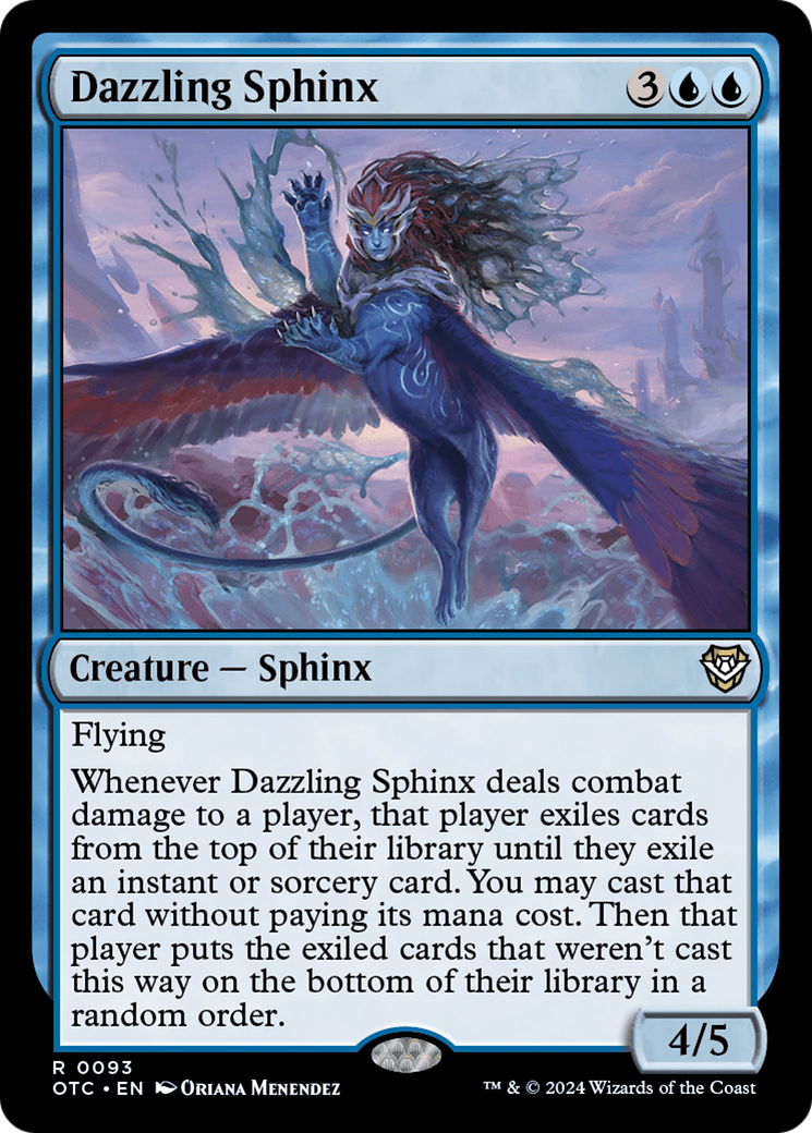 Dazzling Sphinx⁣ - Commander: Outlaws of Thunder Junction⁣ (Rare)⁣ [93]