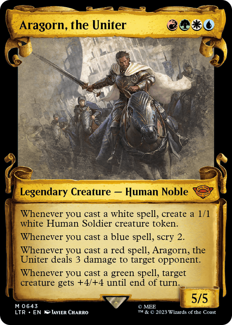 Aragorn, the Uniter (Showcase Scrolls) (LTR-643) - The Lord of the Rings: Tales of Middle-earth: (Showcase)