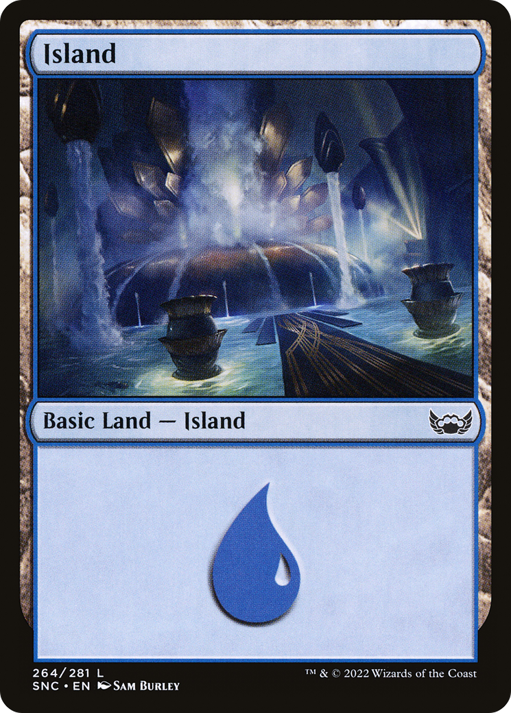 Island (V.3)⁣ - Streets of New Capenna⁣ (Land)⁣ [264]