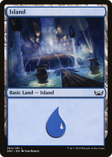 Island (V.3)⁣ - Streets of New Capenna⁣ (Land)⁣ [264]