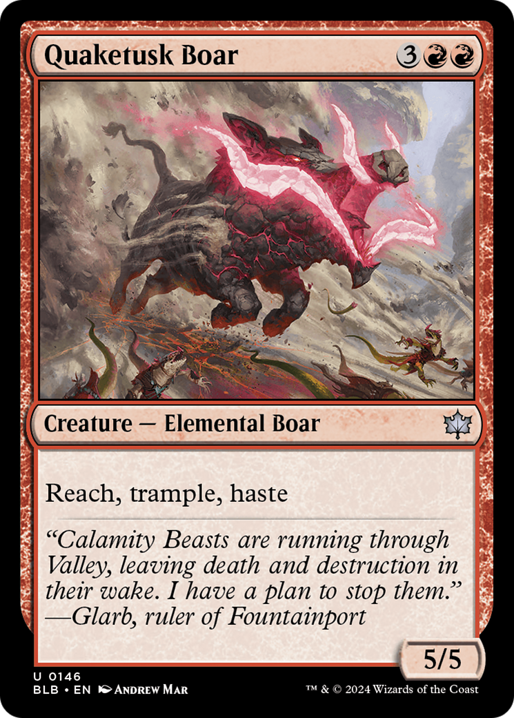 Quaketusk Boar⁣ - Bloomburrow⁣ (Uncommon)⁣ [146]