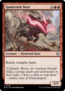 Quaketusk Boar⁣ - Bloomburrow⁣ (Uncommon)⁣ [146]