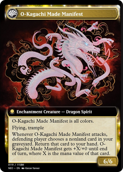 The Kami War // O-Kagachi Made Manifest (PRM-98101) - Magic Online Promos: (enchantment) Foil