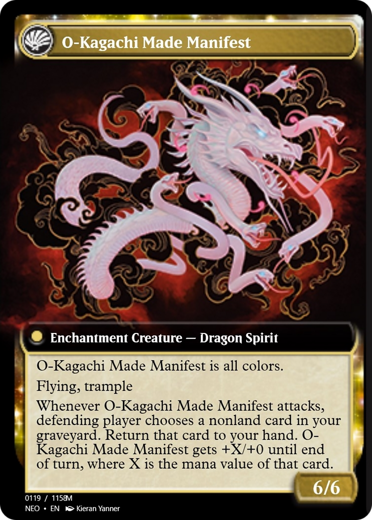The Kami War // O-Kagachi Made Manifest (PRM-98101) - Magic Online Promos: (enchantment)
