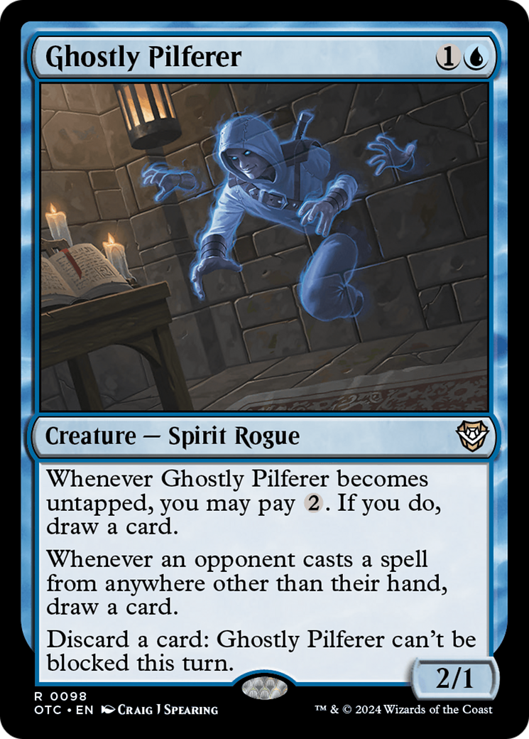 Ghostly Pilferer⁣ - Commander: Outlaws of Thunder Junction⁣ (Rare)⁣ [98]