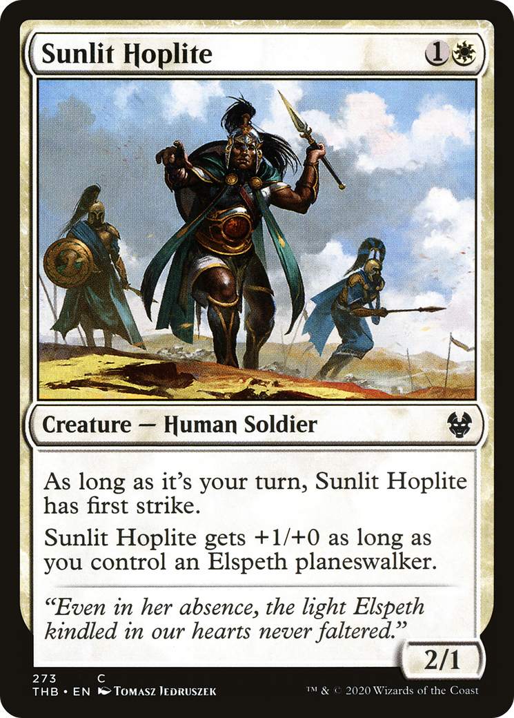 Sunlit Hoplite⁣ - Theros Beyond Death: Extras⁣ (Common)⁣ [273]