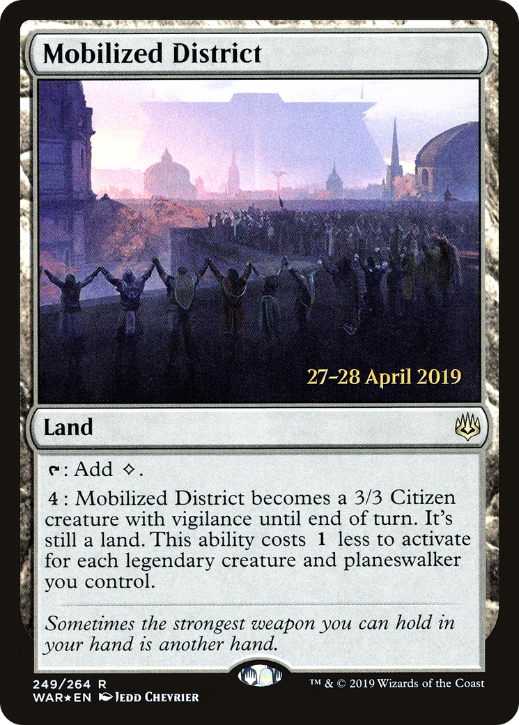 Mobilized District (PRE-249S) - War of the Spark Promos Foil
