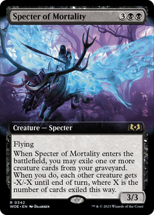 Specter of Mortality (Extended Art) (WOE-342) - Wilds of Eldraine: (Extended Art)
