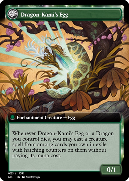 The Dragon-Kami Reborn // Dragon-Kami's Egg (PRM-98051) - Magic Online Promos: (enchantment) Foil