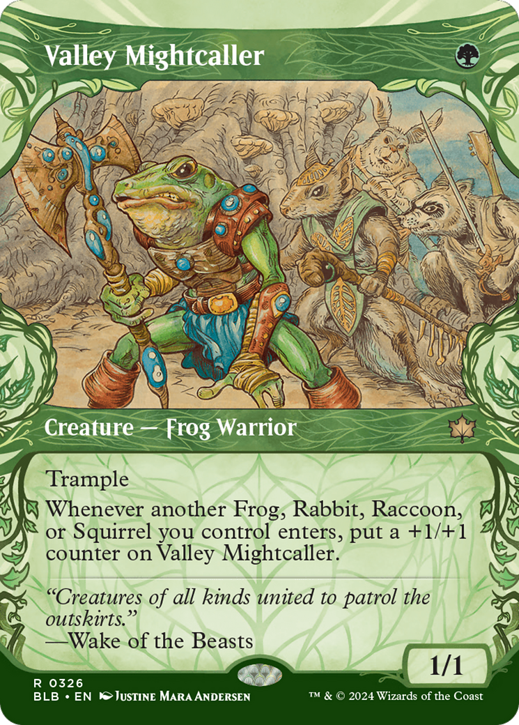 Valley Mightcaller (BLB-326) - Bloomburrow: (Showcase) (Borderless) Foil