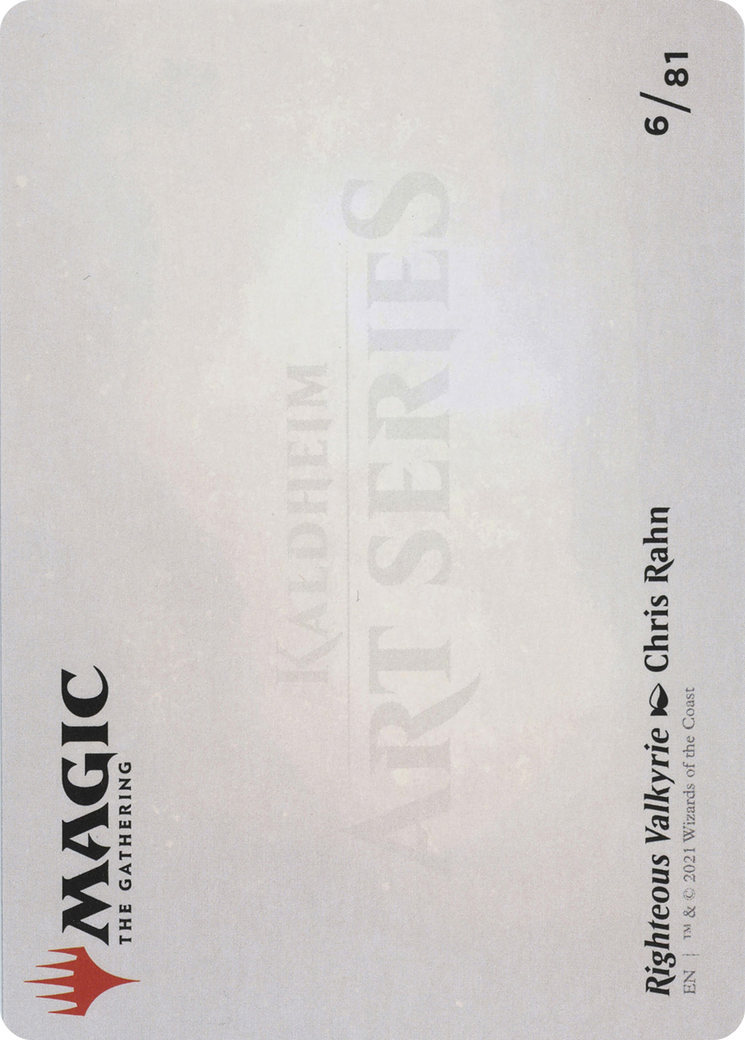 Righteous Valkyrie // Righteous Valkyrie (AKHM-006) - Kaldheim Art Series (Borderless) Foil