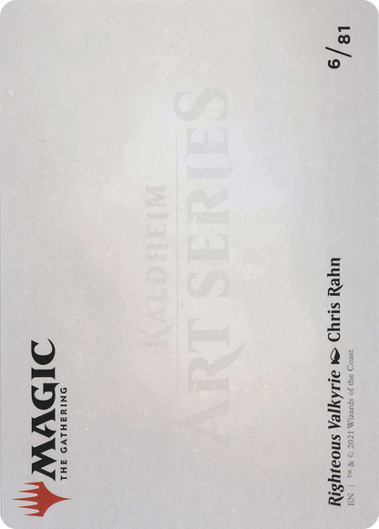 Righteous Valkyrie // Righteous Valkyrie (AKHM-006) - Kaldheim Art Series (Borderless) Foil