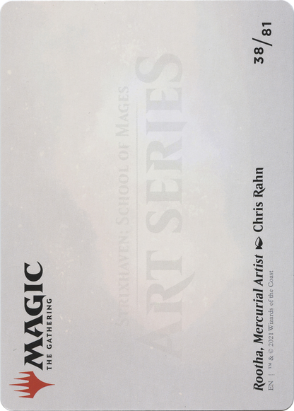 Rootha, Mercurial Artist // Rootha, Mercurial Artist (ASTX-038) - Strixhaven Art Series (Borderless) Foil