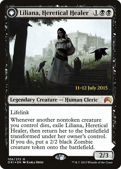 Liliana, Heretical Healer (PRE-106S) - Magic Origins Promos: (originpwdfc) Foil