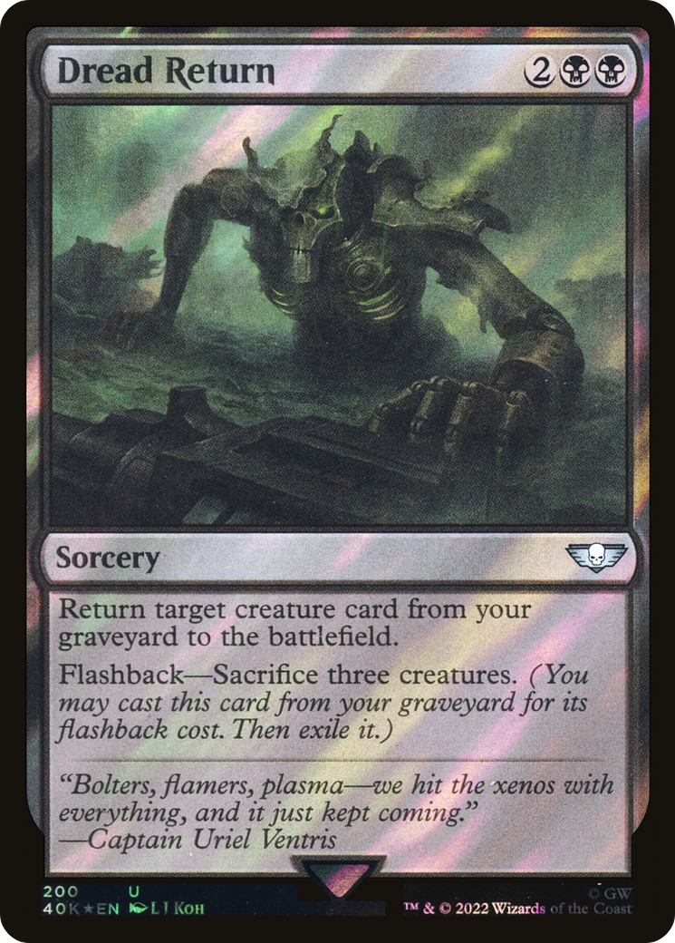 Dread Return (Surge Foil) (40K-200★) - Warhammer 40,000 Commander Foil