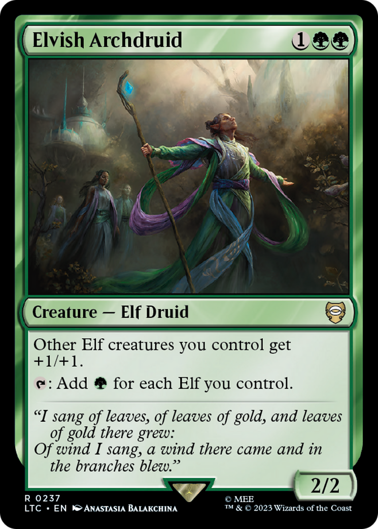 Elvish Archdruid⁣ - Commander: The Lord of the Rings: Tales of Middle-earth⁣ (Rare)⁣ [237]
