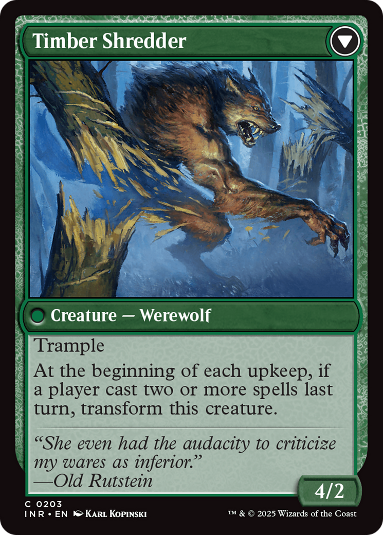Hinterland Logger // Timber Shredder (INR-203) - Innistrad Remastered Foil