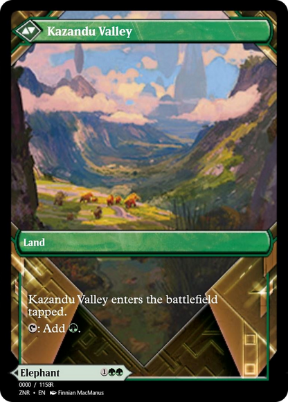 Kazandu Mammoth // Kazandu Valley (PRM-83846) - Magic Online Promos Foil
