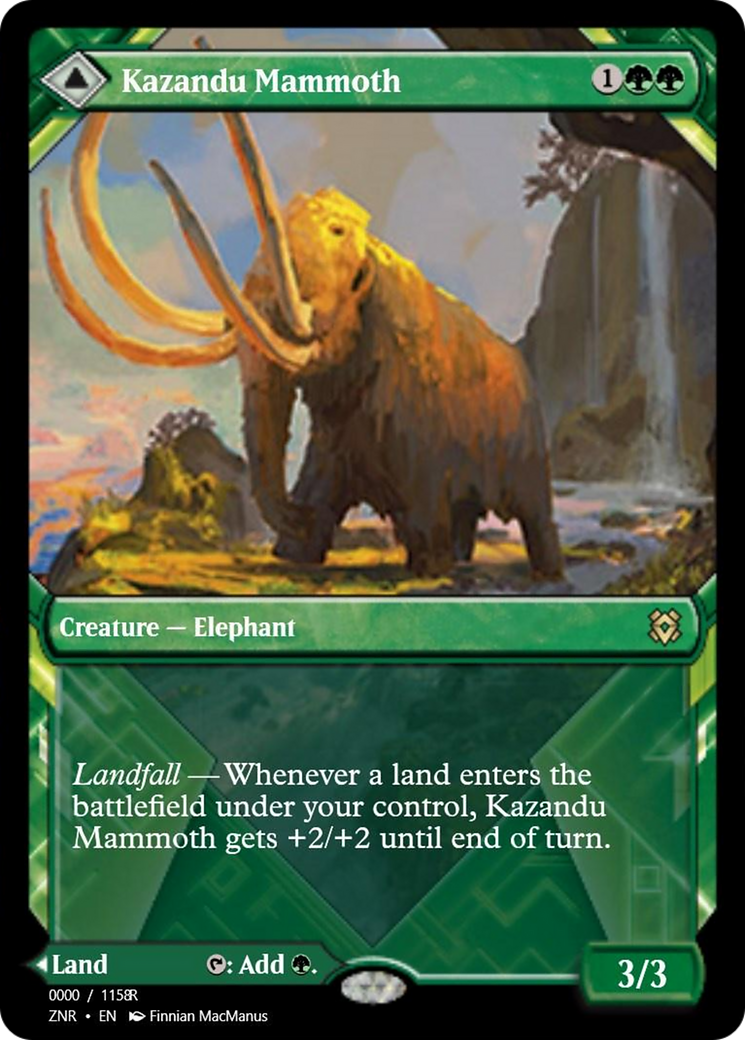 Kazandu Mammoth // Kazandu Valley (PRM-83846) - Magic Online Promos