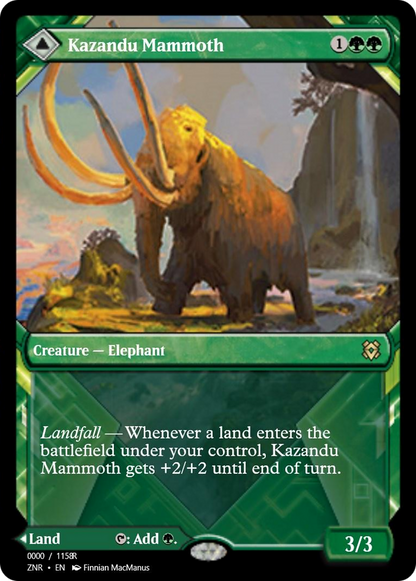 Kazandu Mammoth // Kazandu Valley (PRM-83846) - Magic Online Promos