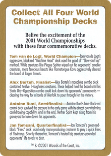 2001 World Championships Ad (WCD-) - World Championship Decks 2001