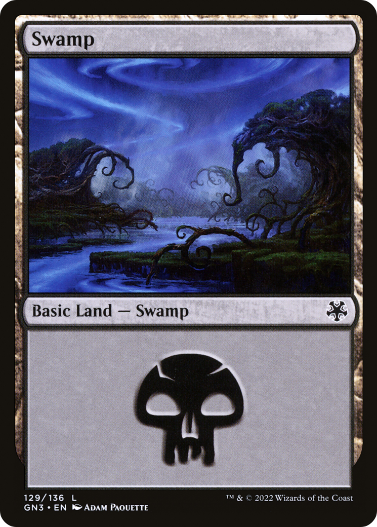 Swamp (V.2)⁣ - Game Night: Free For All⁣ (Land)⁣ [129]