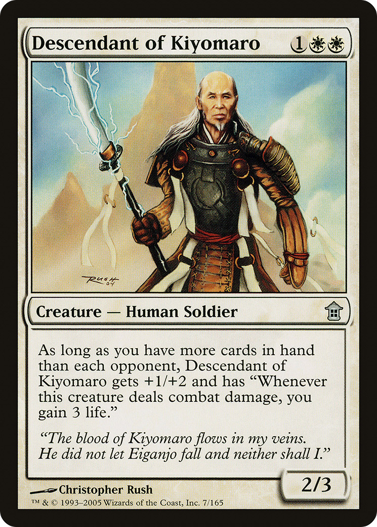 Descendant of Kiyomaro (SOK-007) - Saviors of Kamigawa