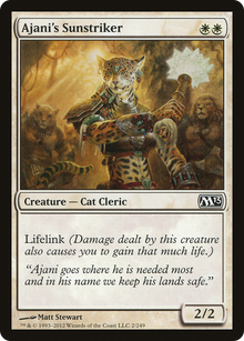 Ajani's Sunstriker (M13-002) - Magic 2013 Foil