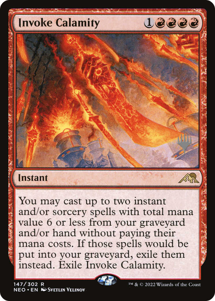 Invoke Calamity (PPNEO-147P) - Kamigawa: Neon Dynasty Promos