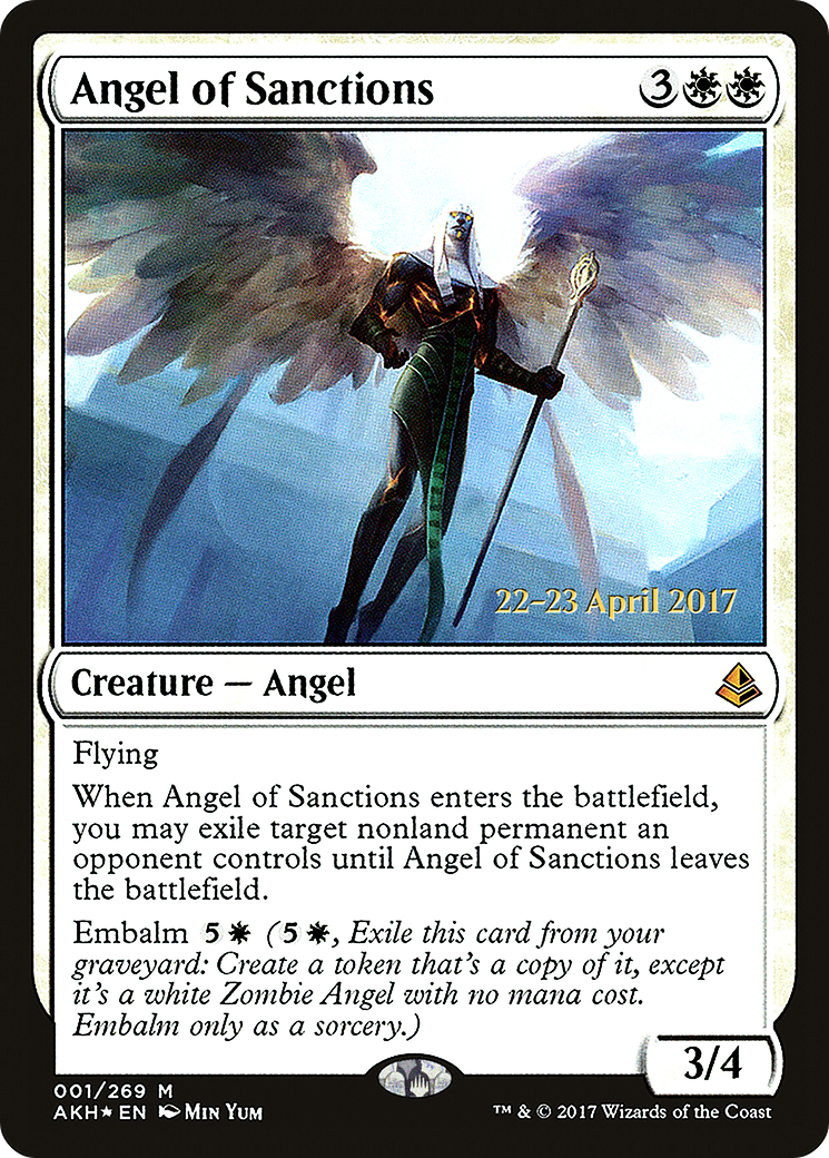 Angel of Sanctions (PRE-01S) - Amonkhet Promos Foil